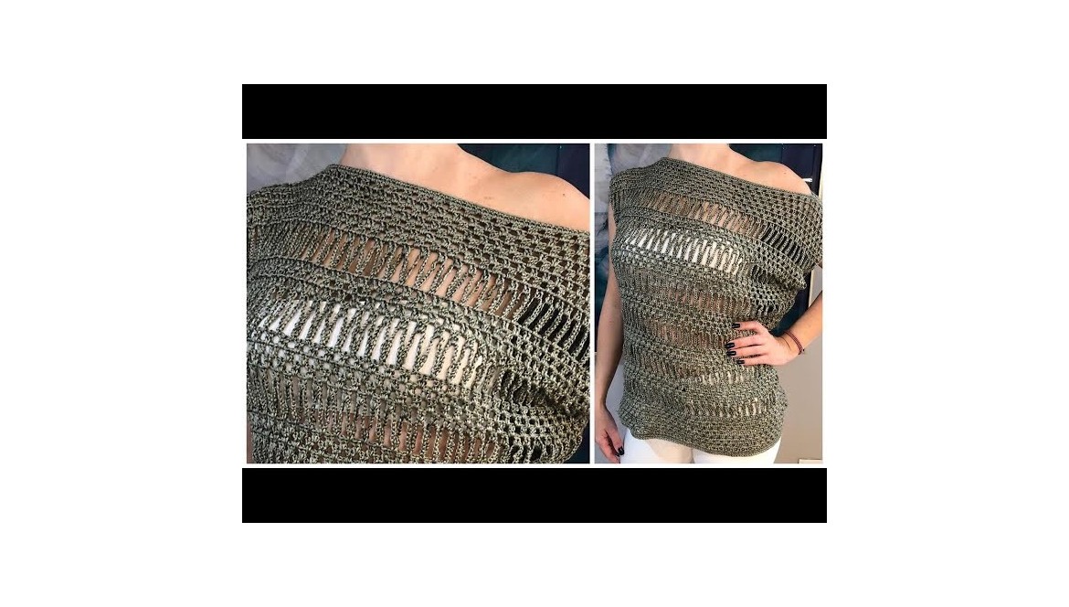 Blusa fácil com fio de seda - crochê